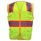 Magid Two-Tone Hi-Vis Surveyors Vest S, M Class 2 , Zipper 6 Pockets SVSUR6-Y-SM - alternate 1